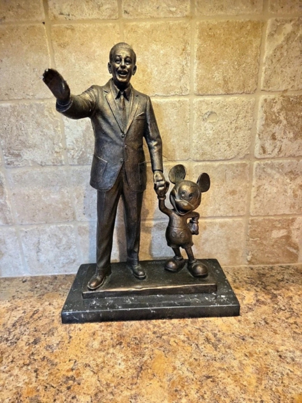 Disney Partners Statue Replica Figurine Brown & Black